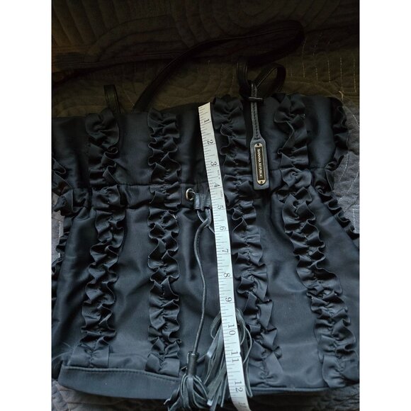 Banana Republic Black Nylon Ruffle Tote Cinch Bag - Picture 5 of 5